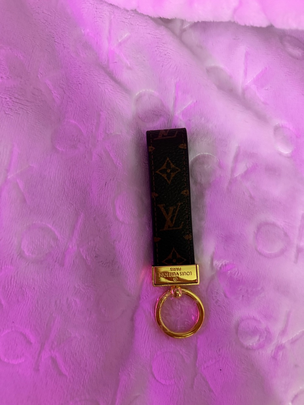 Louis Vuitton Monogram Brown and Gold Key Holder Strap